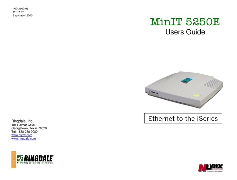 Ringdale Minit 5250E user guide Ringdale Minit 5250E user guide