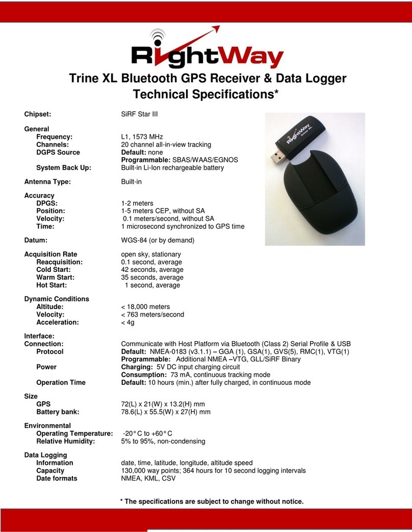 RightWay Trine XL Technical specifications
