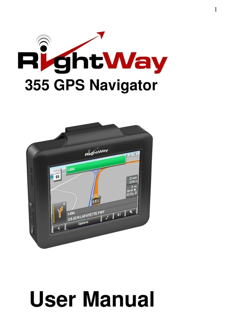 RightWay GPS Navigator RW 355 user manual