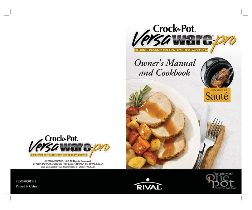 Crock-Pot Portable Slow Cooker User manual