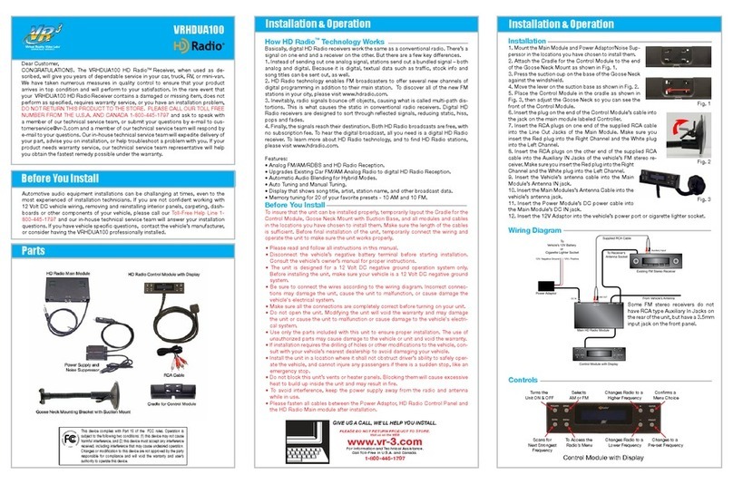 VR3 VRHDUA100 User manual