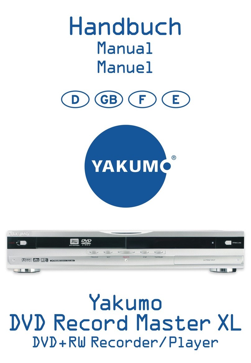 YAKUMO Yakumo DVD Record MasterXL DVD+RW... owner's manual