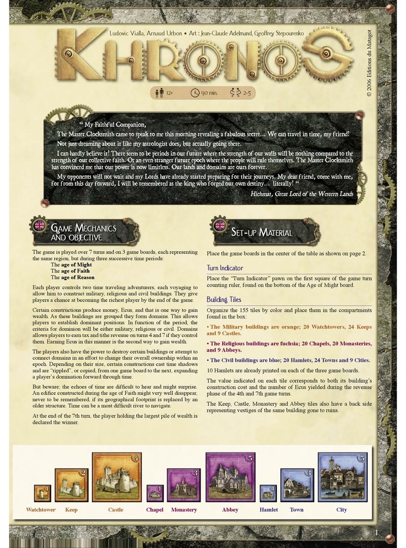 Rio Grande Games Khronos 222 owner's manual