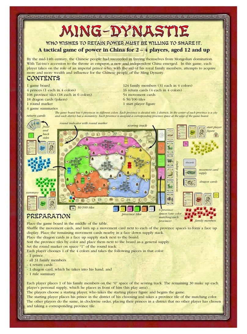 Rio Grande Games Ming Dynasty 233 owner's manual