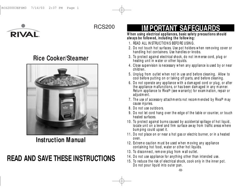 Rival RCS200 User manual