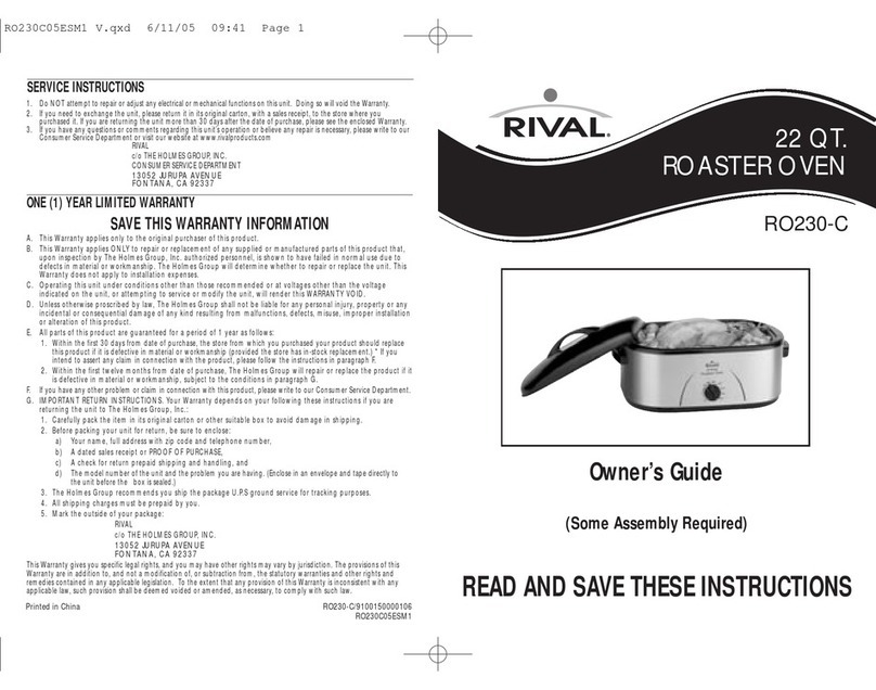 Rival RO230-C User manual Rival RO230-C User manual
