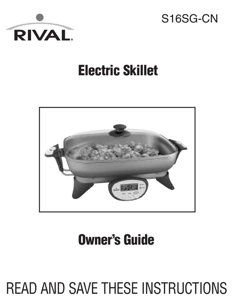 Rival ELECTRIC SKILLET S16SG-CN User manual