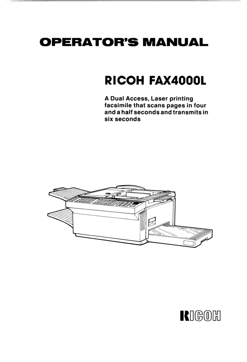 Ricoh FAX4000L Operator's manual