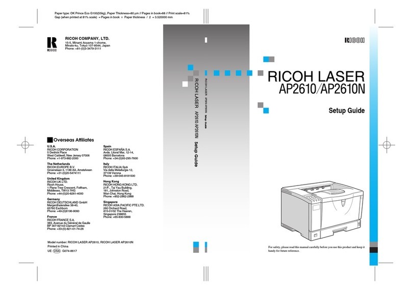 Ricoh AP2610N User manual