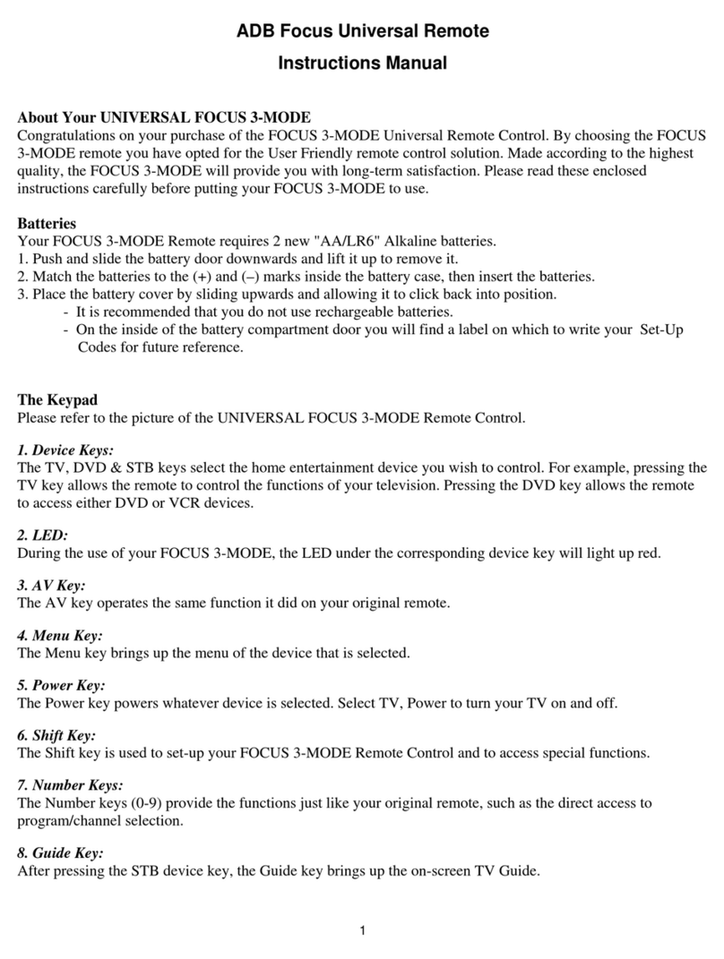 ADB FOCUS 3-MODE instruction manual