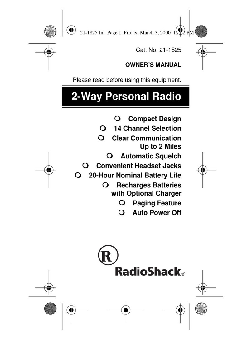 Radio Shack 21-1825 User manual