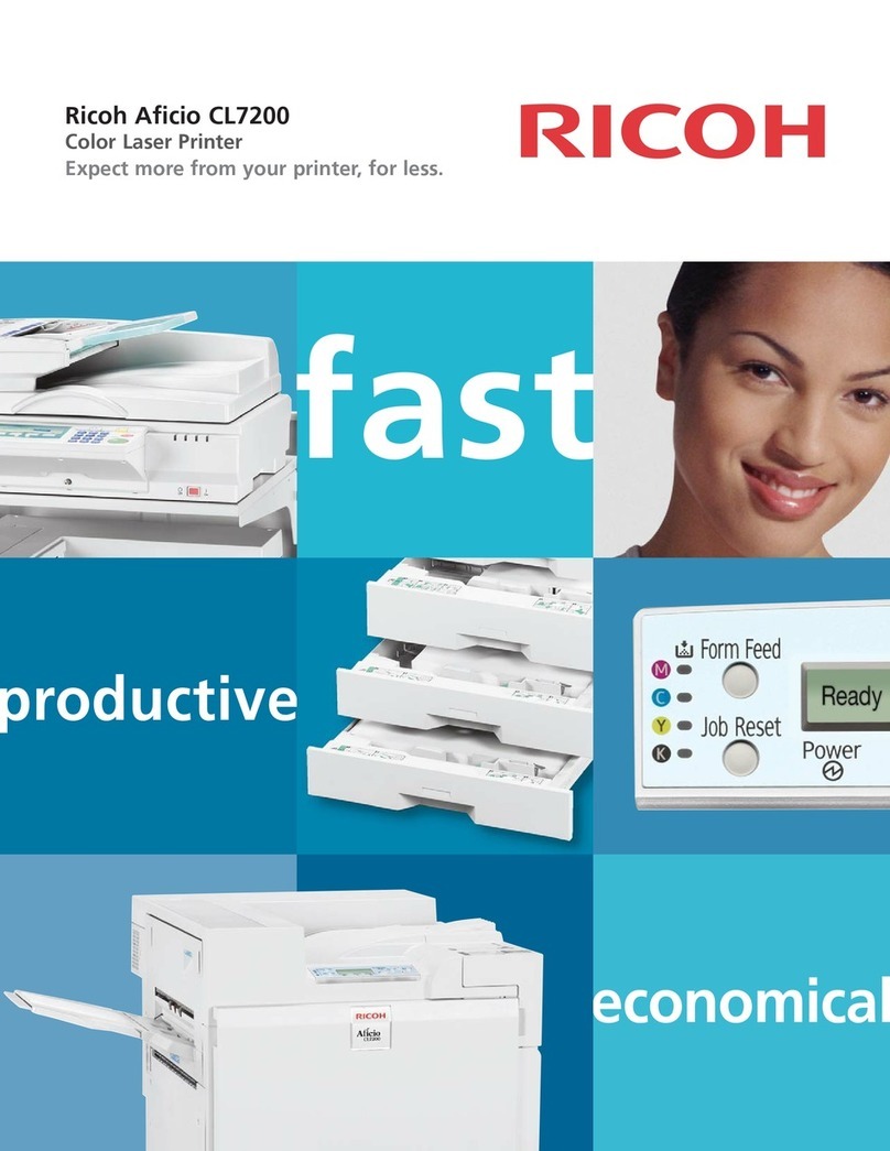 Ricoh CL7200 - Aficio D Color Laser Printer User manual