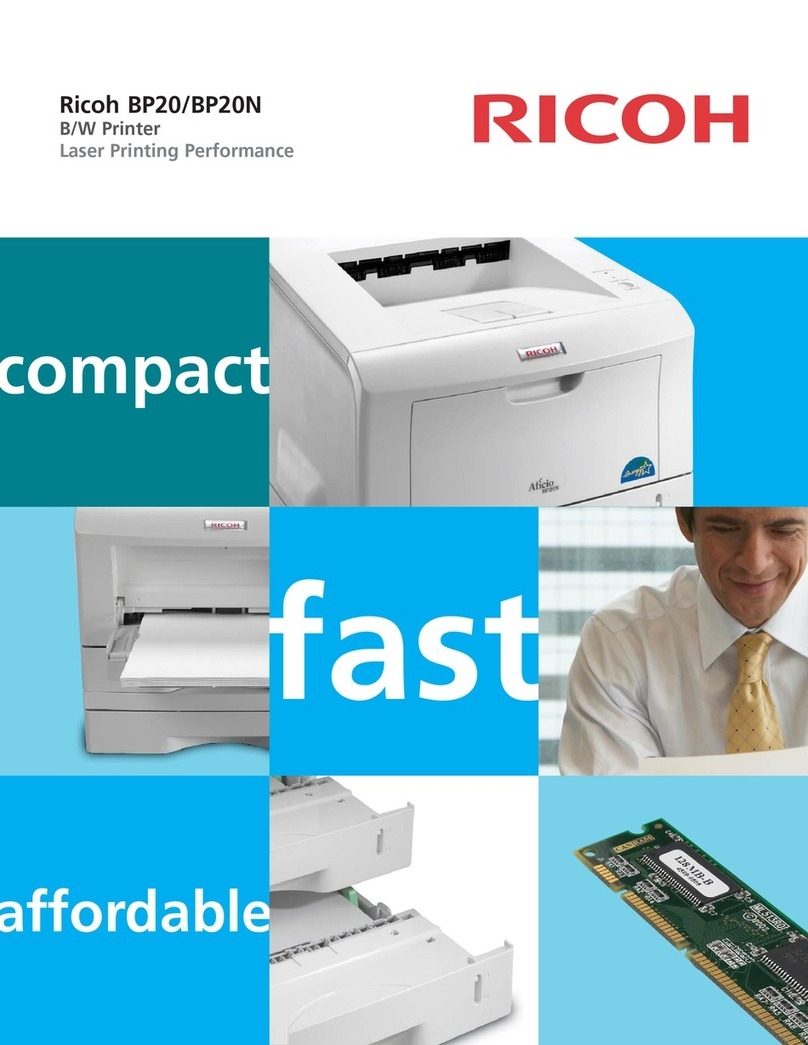 Ricoh BP20 - Aficio B/W Laser Printer User manual