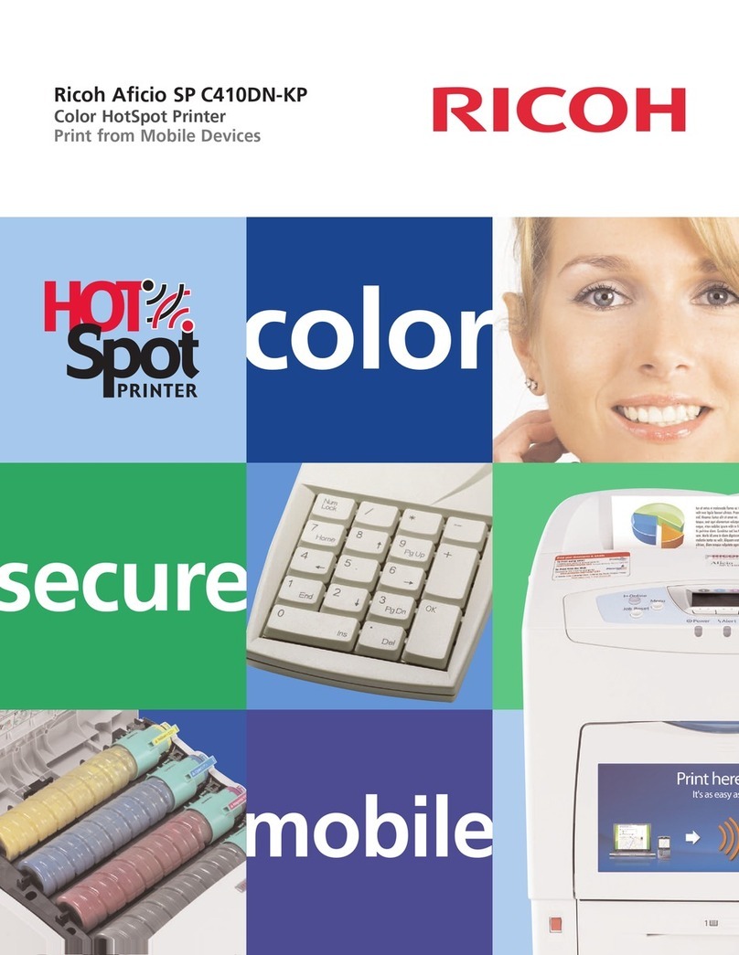 Ricoh 403079 - Aficio SP C410DN-KP Color Laser... User manual