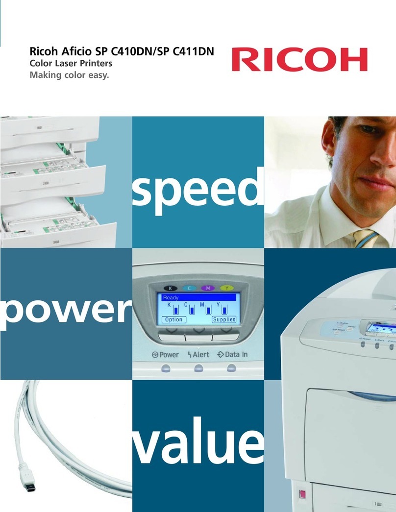Ricoh C410DN - Aficio SP Color Laser Printer User manual