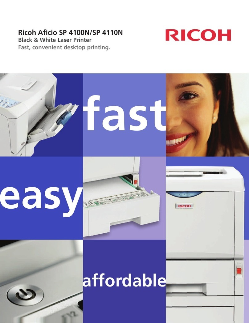 Ricoh SP4100N - Aficio SP B/W Laser Printer User manual