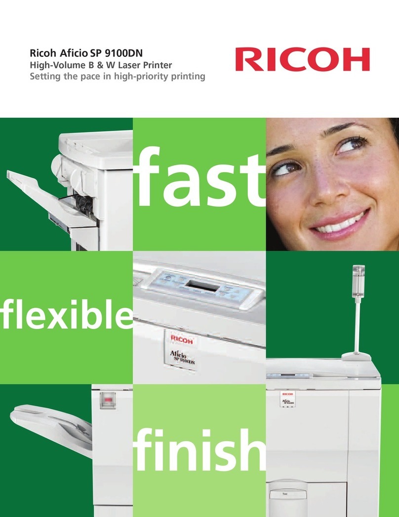 Ricoh 9100DN - Aficio SP B/W Laser Printer User manual Ricoh 9100DN - Aficio SP B/W Laser Printer User manual