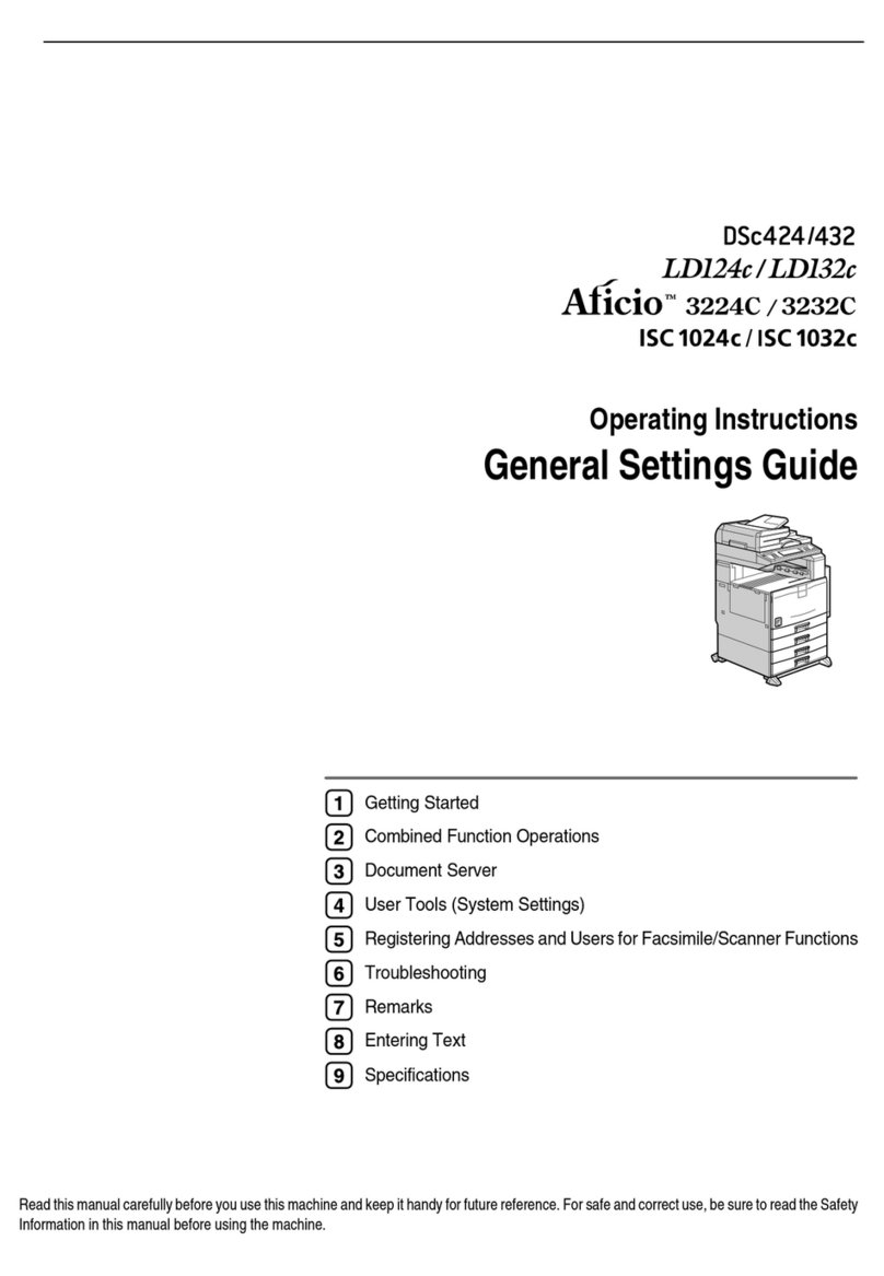Ricoh Aficio DSc432 Service manual