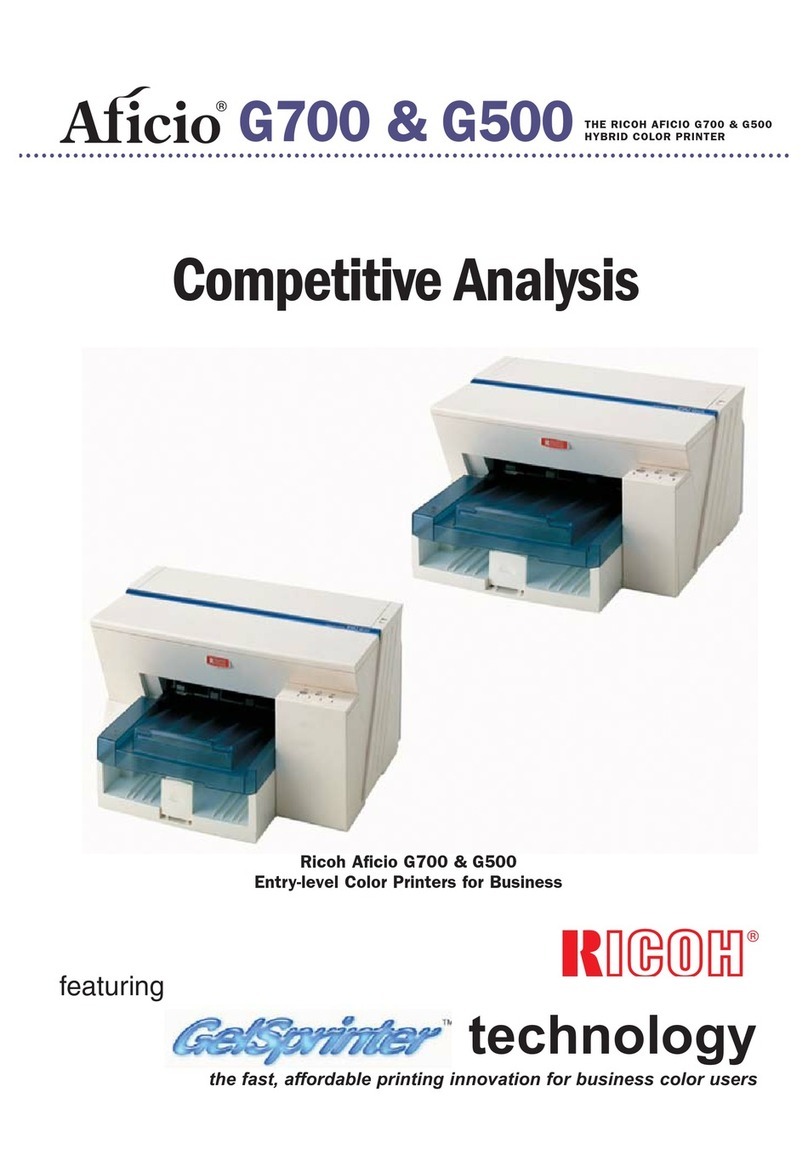 Ricoh Aficio G700 Installation and user guide