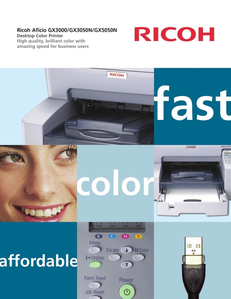 Ricoh Aficio GX3000 User manual