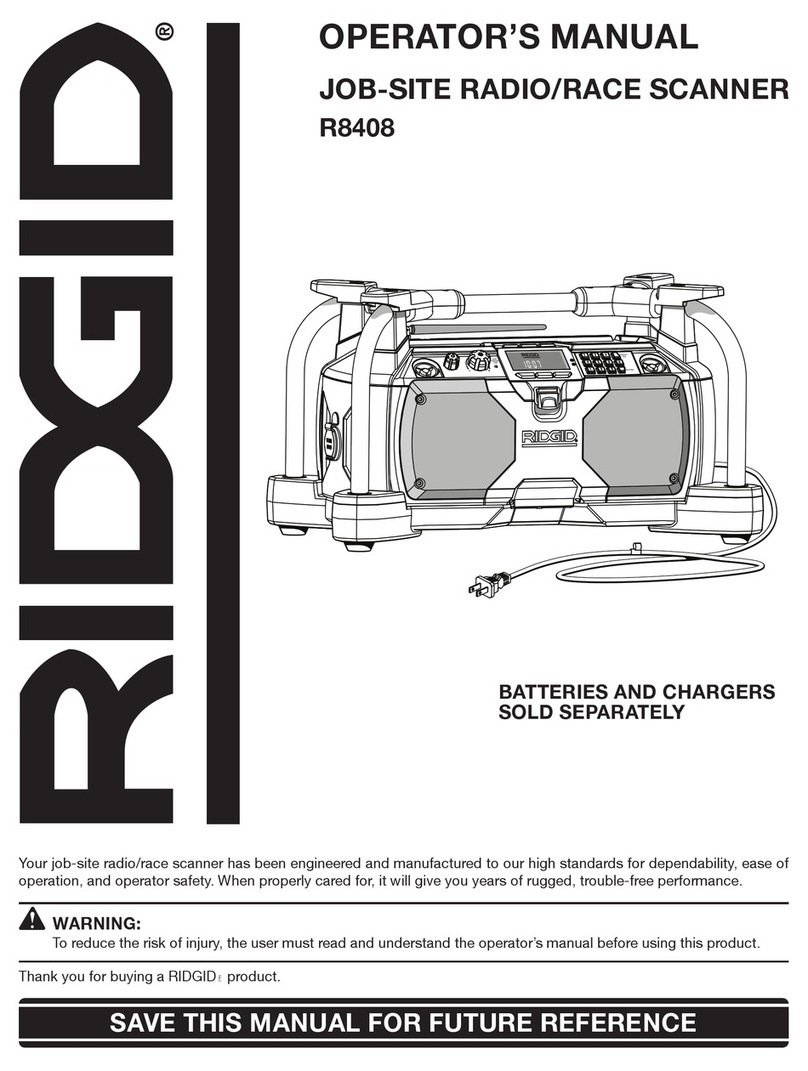 RIDGID R8408 Operator's manual