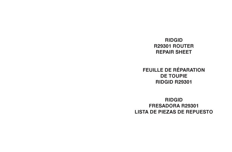 RIDGID R29301 Repair sheet