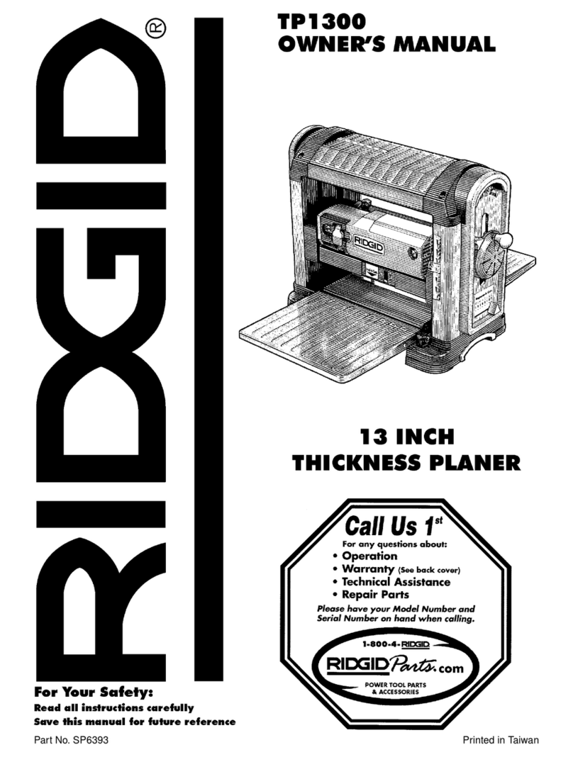RIDGID TP1300 owner's manual