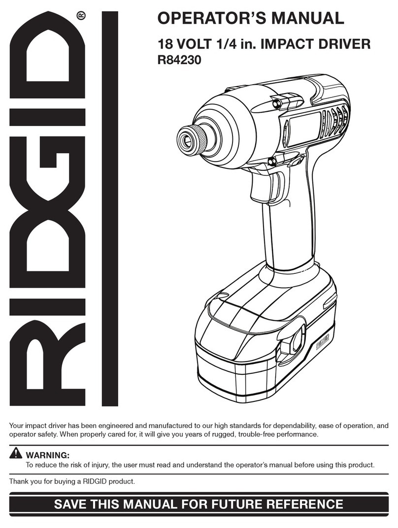 RIDGID R84230 Operator's manual