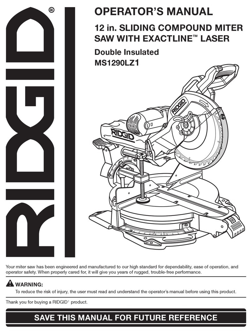 RIDGID MS1290LZ1 Operator's manual