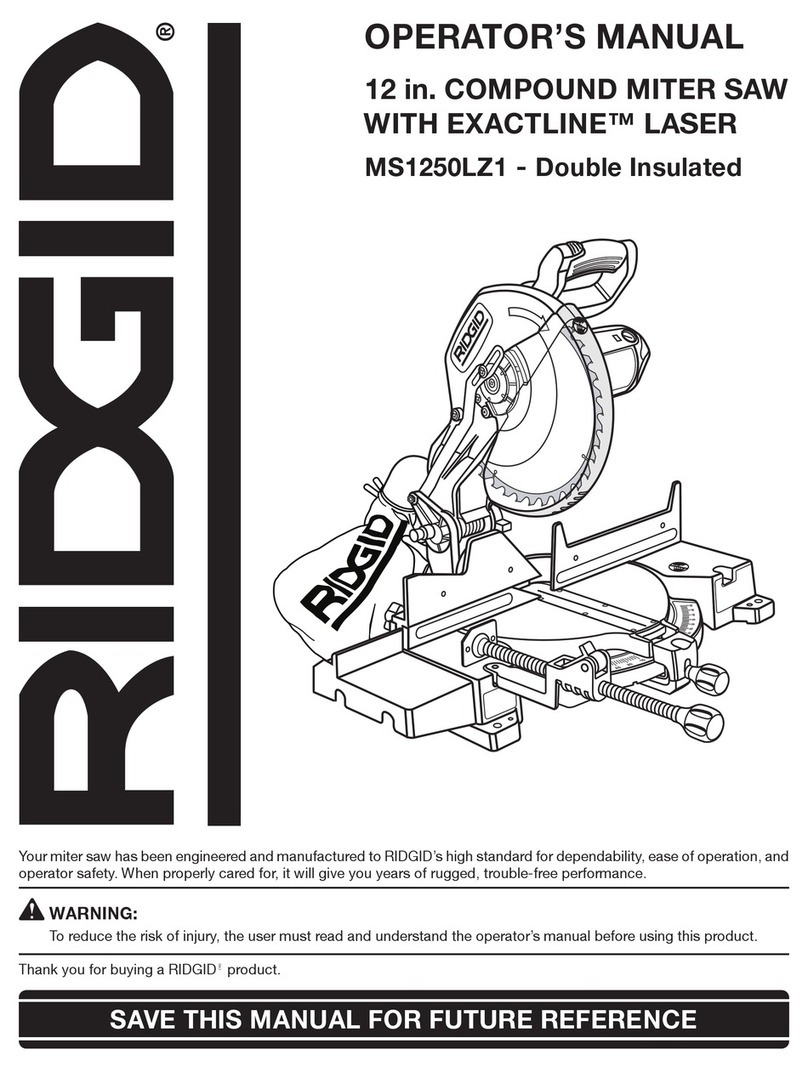 RIDGID MS1250LZ1 User manual