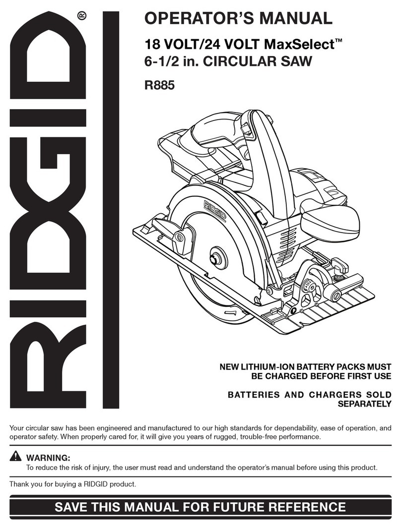 RIDGID MaxSelect R885 User manual