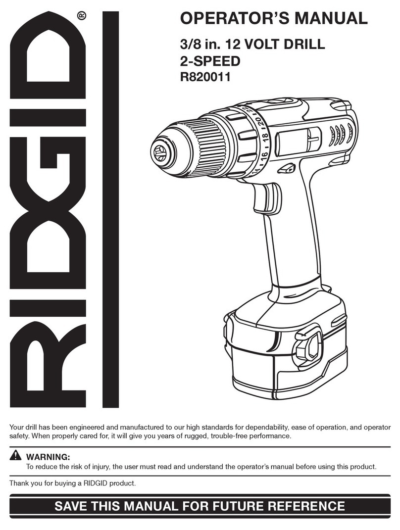 RIDGID R820011 Operator's manual