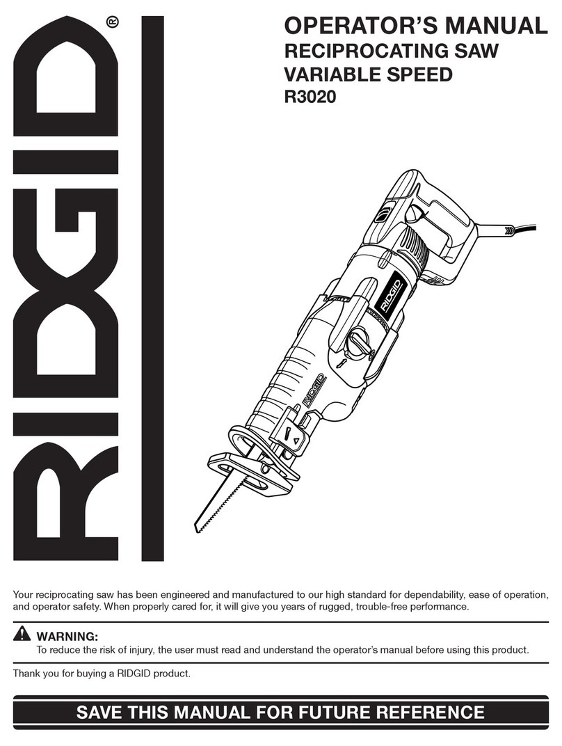 RIDGID R3020 Operator's manual