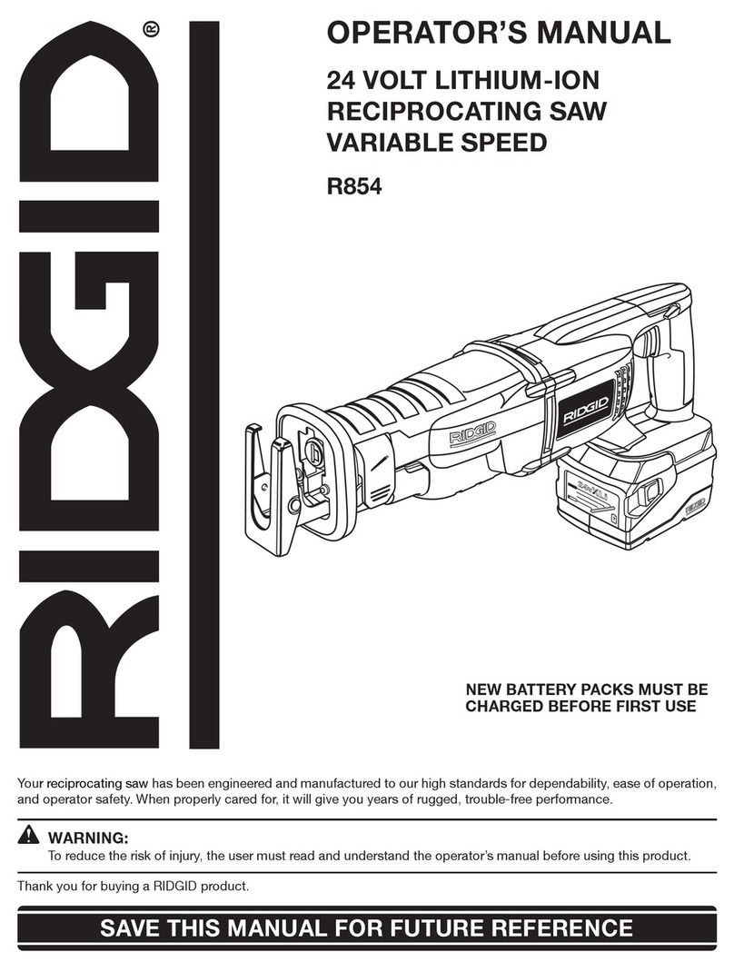 RIDGID R854 Operator's manual