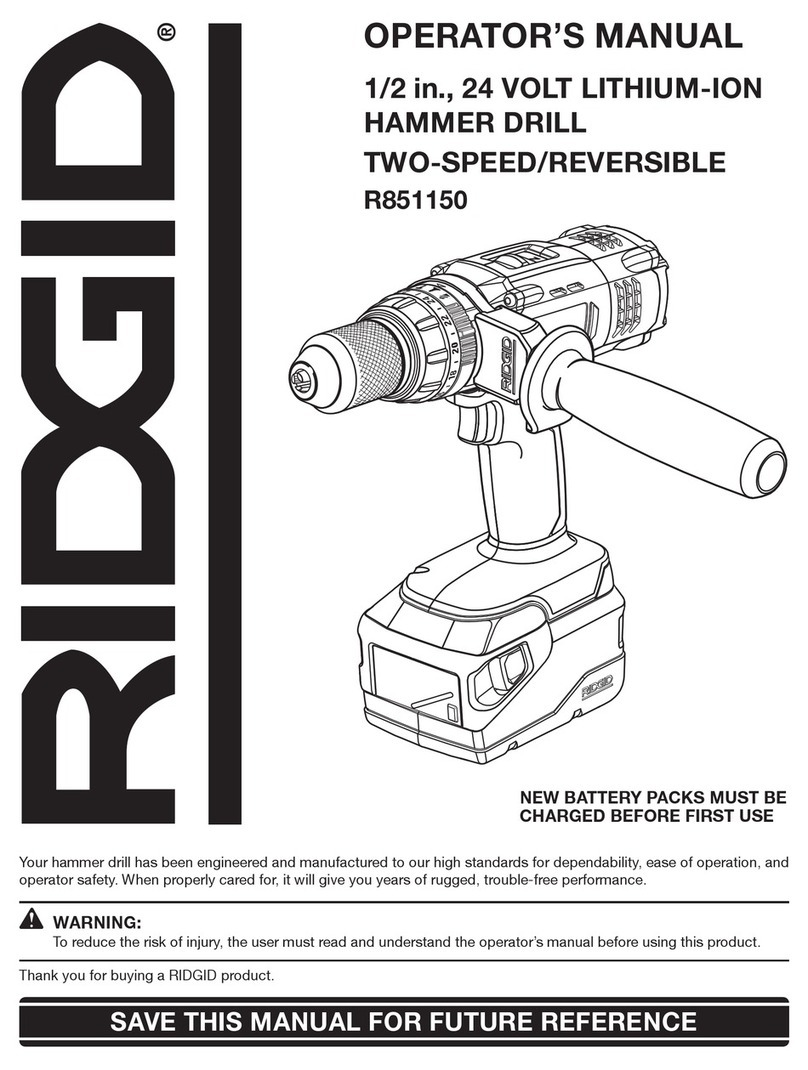 RIDGID R851150 User manual RIDGID R851150 User manual