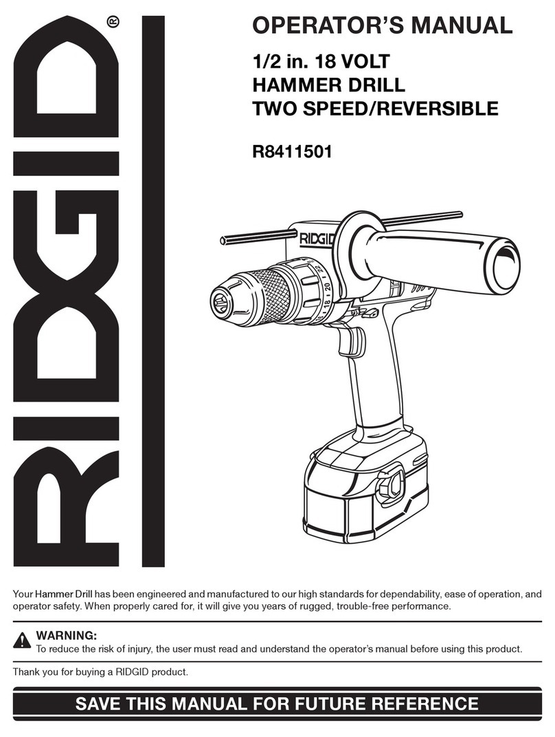 RIDGID R8411501 Operator's manual