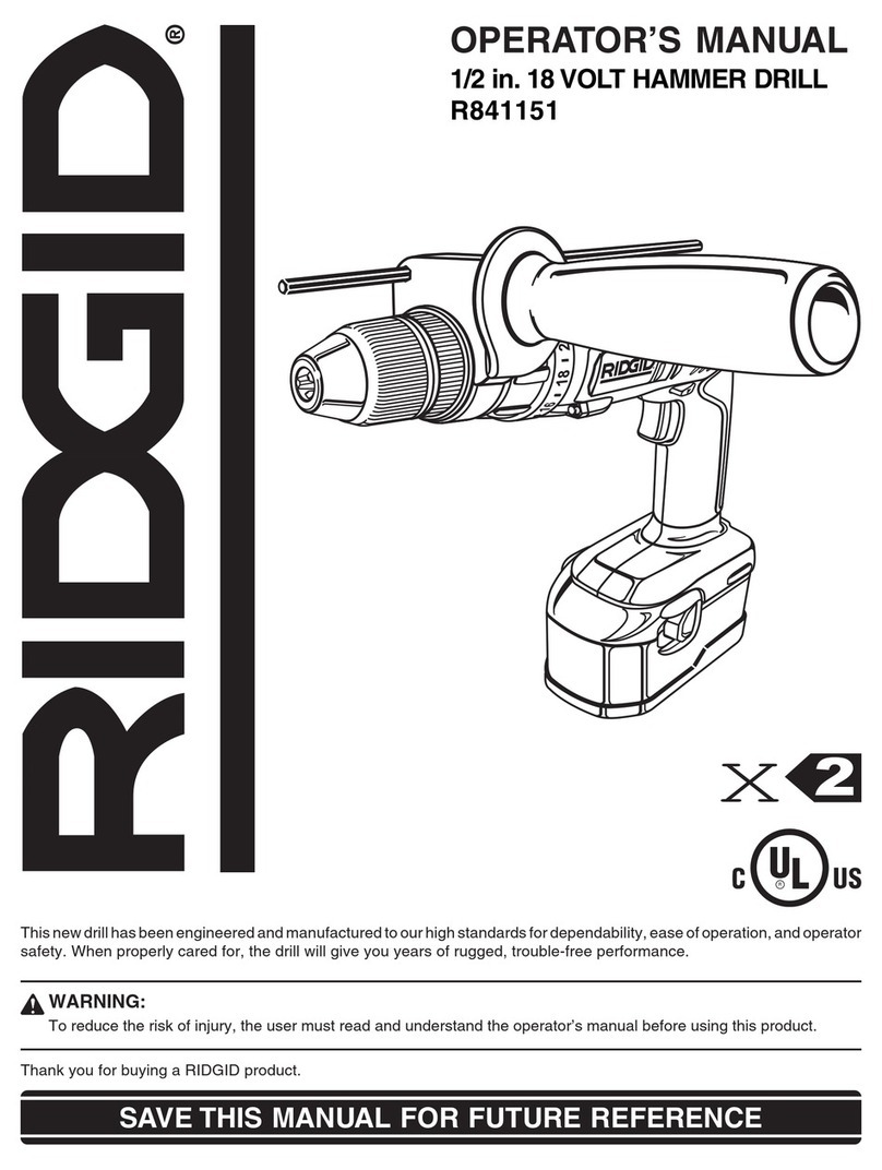 RIDGID R841151 Operator's manual