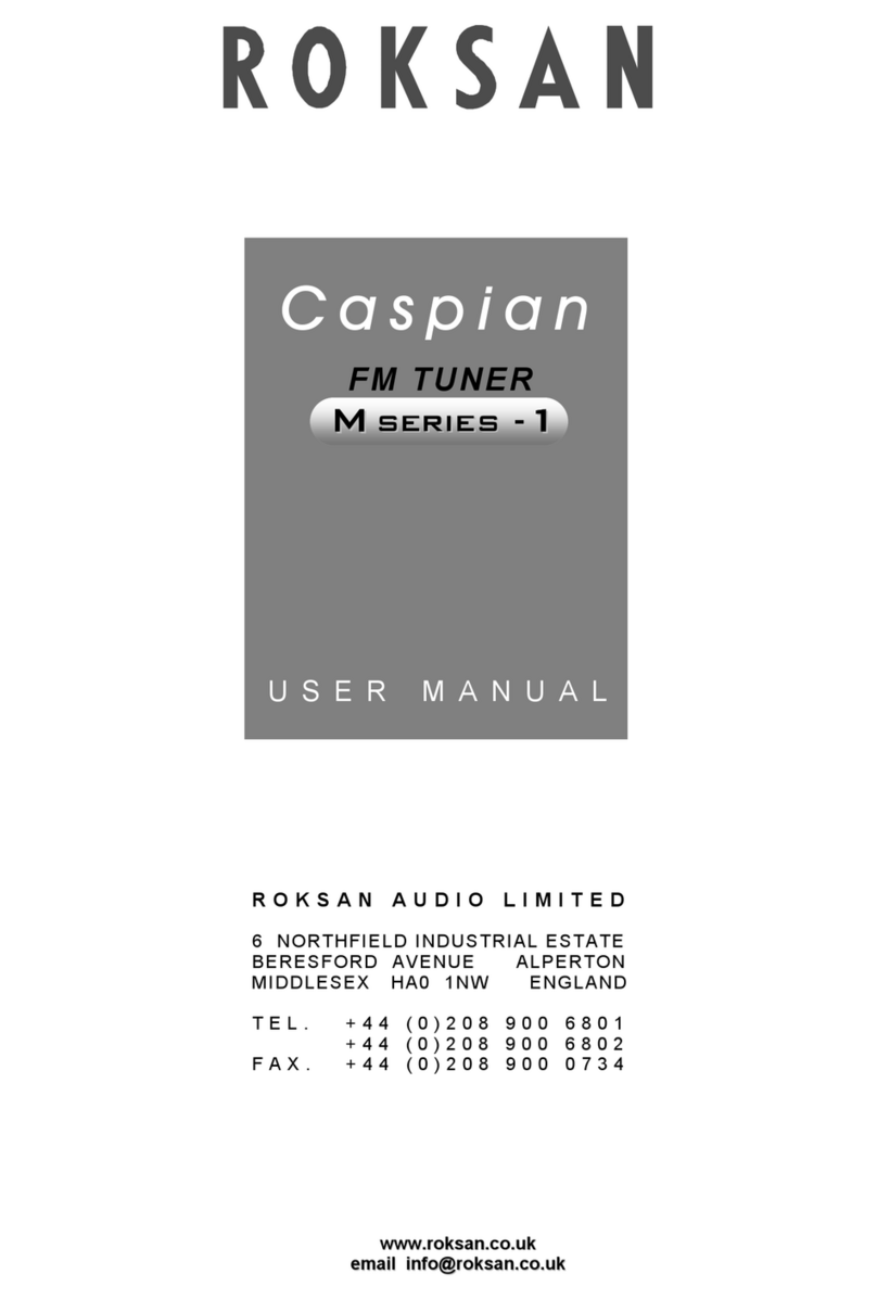 Roksan Audio Caspian M series-1 user manual