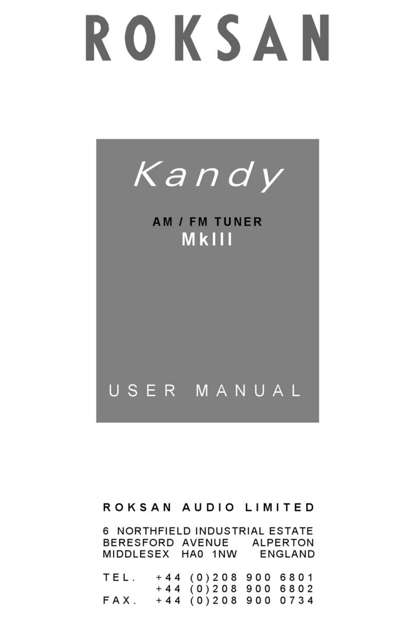 Roksan Audio Kandy MkIII user manual