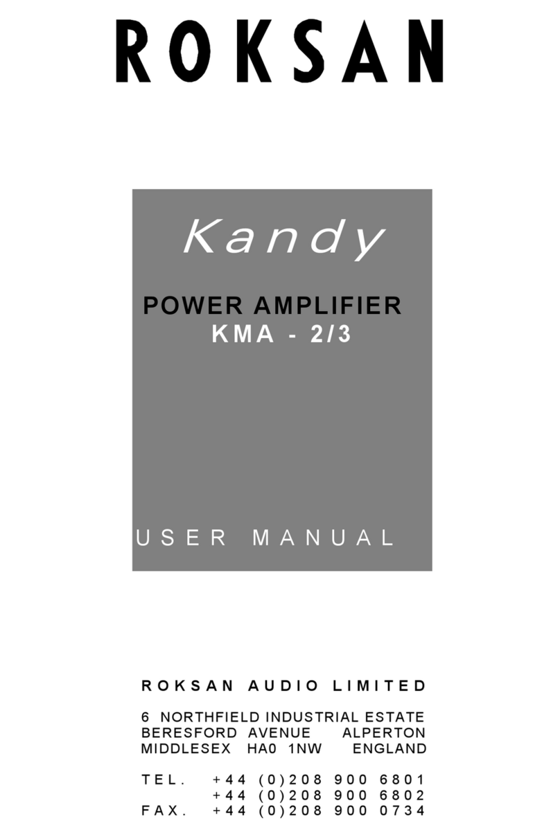 Roksan Audio Kandy KMA-2/3 User manual