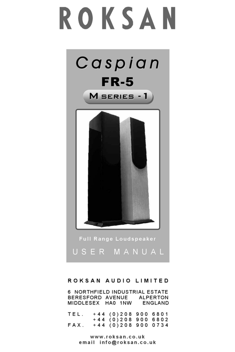 Roksan Audio Caspian FR-5 user manual