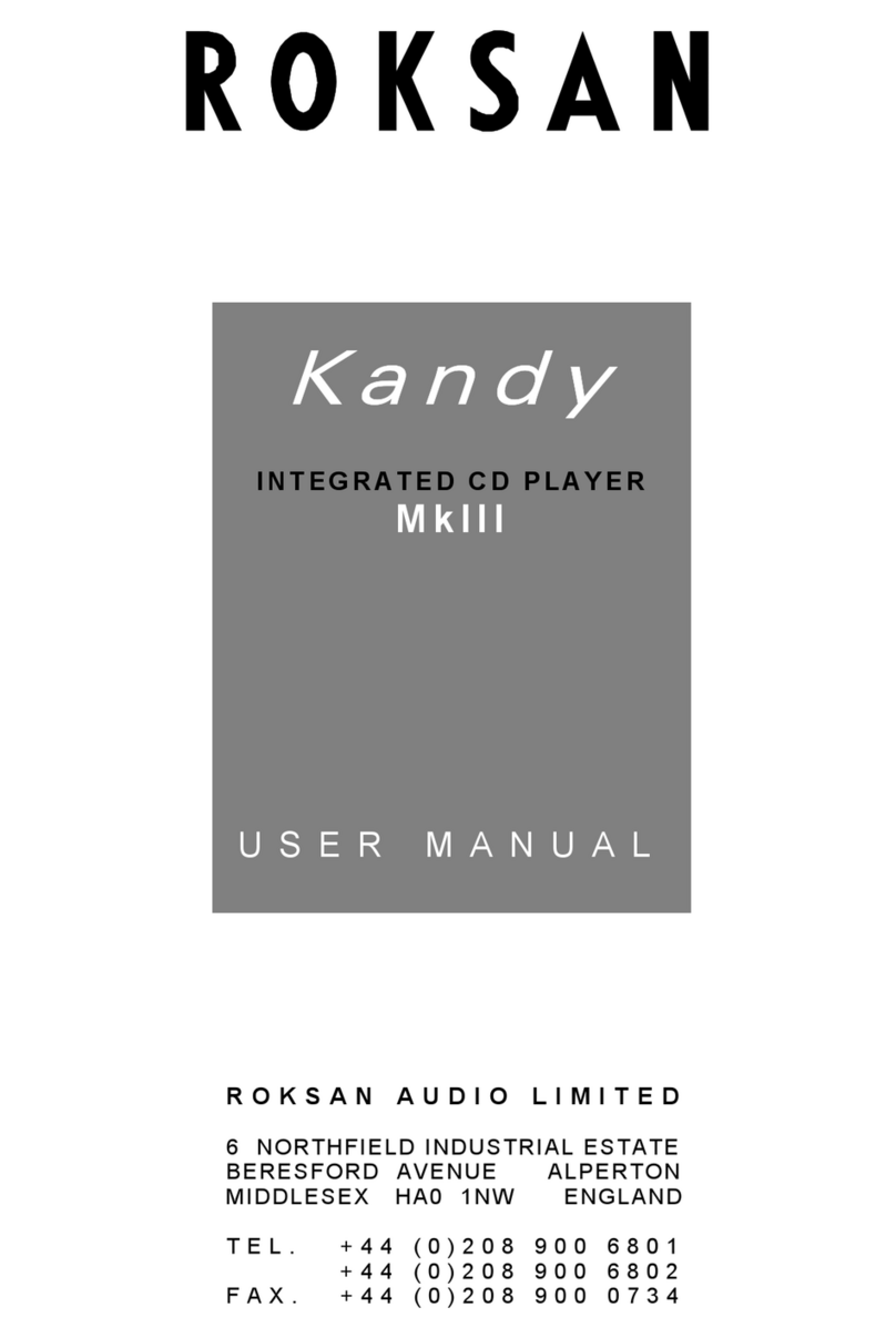 Roksan Audio Kandy MkIII user manual