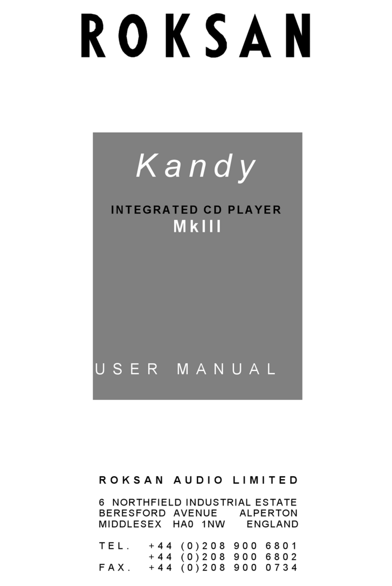 Roksan Audio MK111 User manual