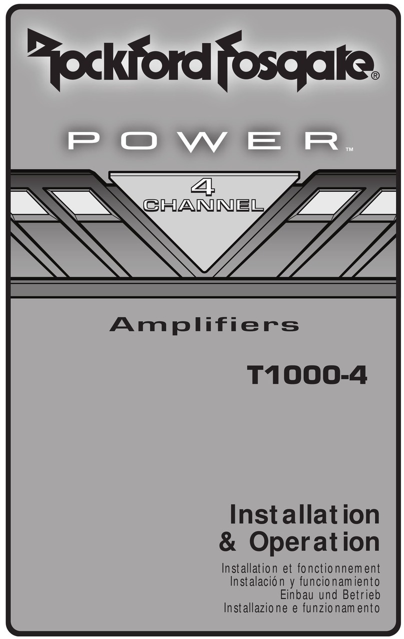 Rockford Fosgate T1000-4 Owner's manual