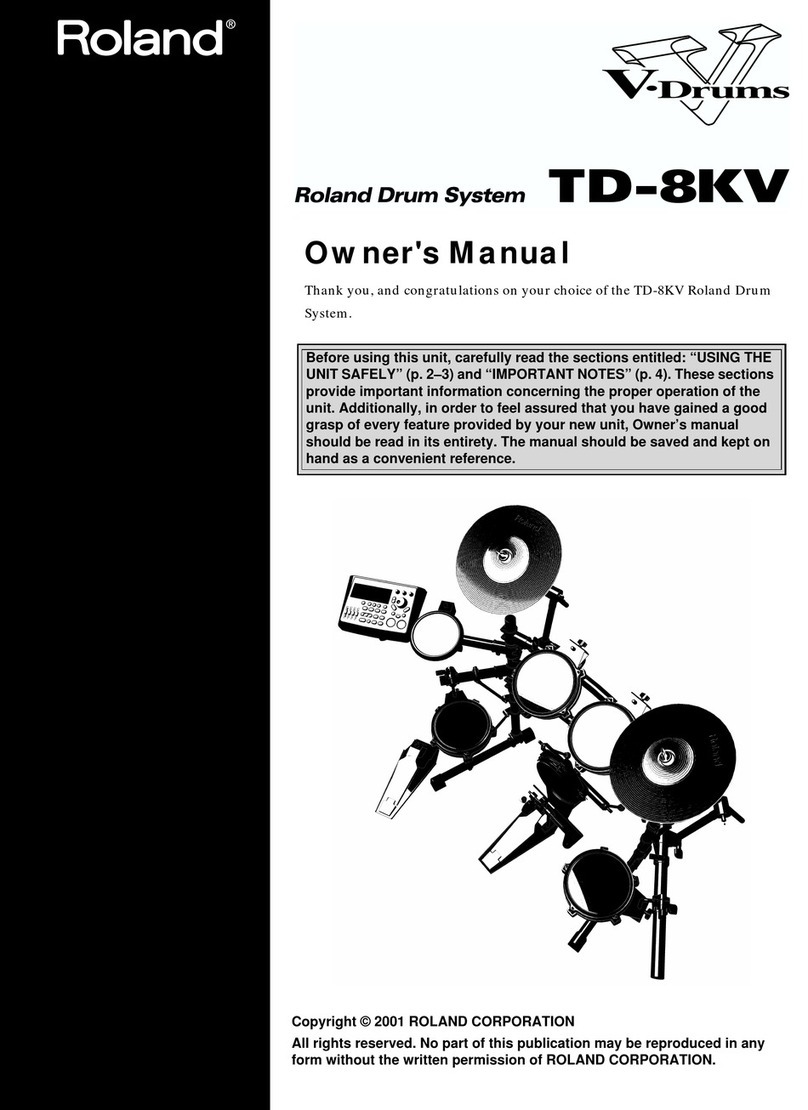 Roland TD-8KV User manual Roland TD-8KV User manual