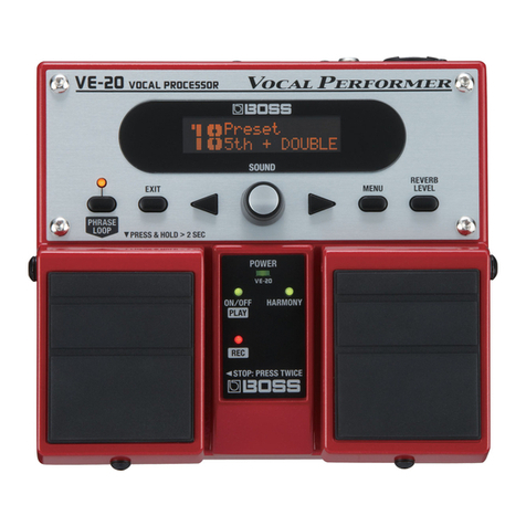 BOSSCO Vocal Performer VE-20 User manual