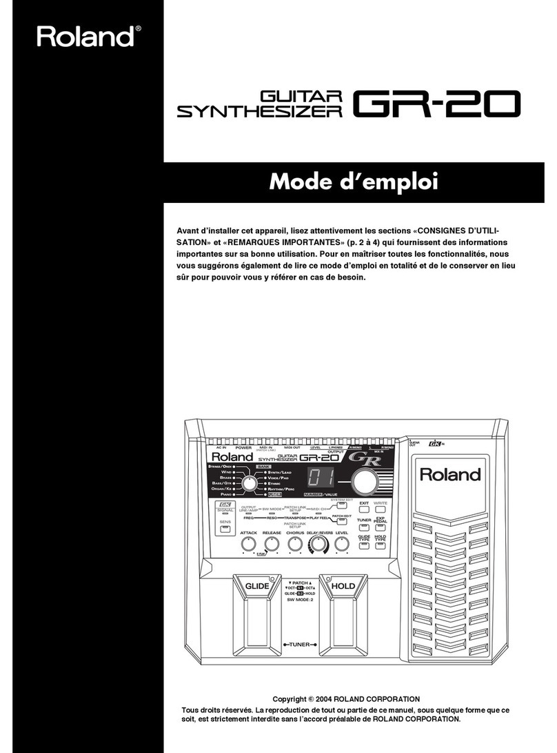 Roland GR-20 Assembly instructions