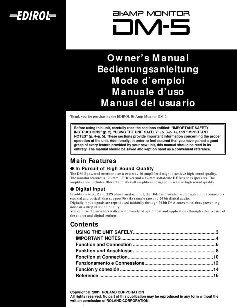 Edirol DM-5 owner's manual