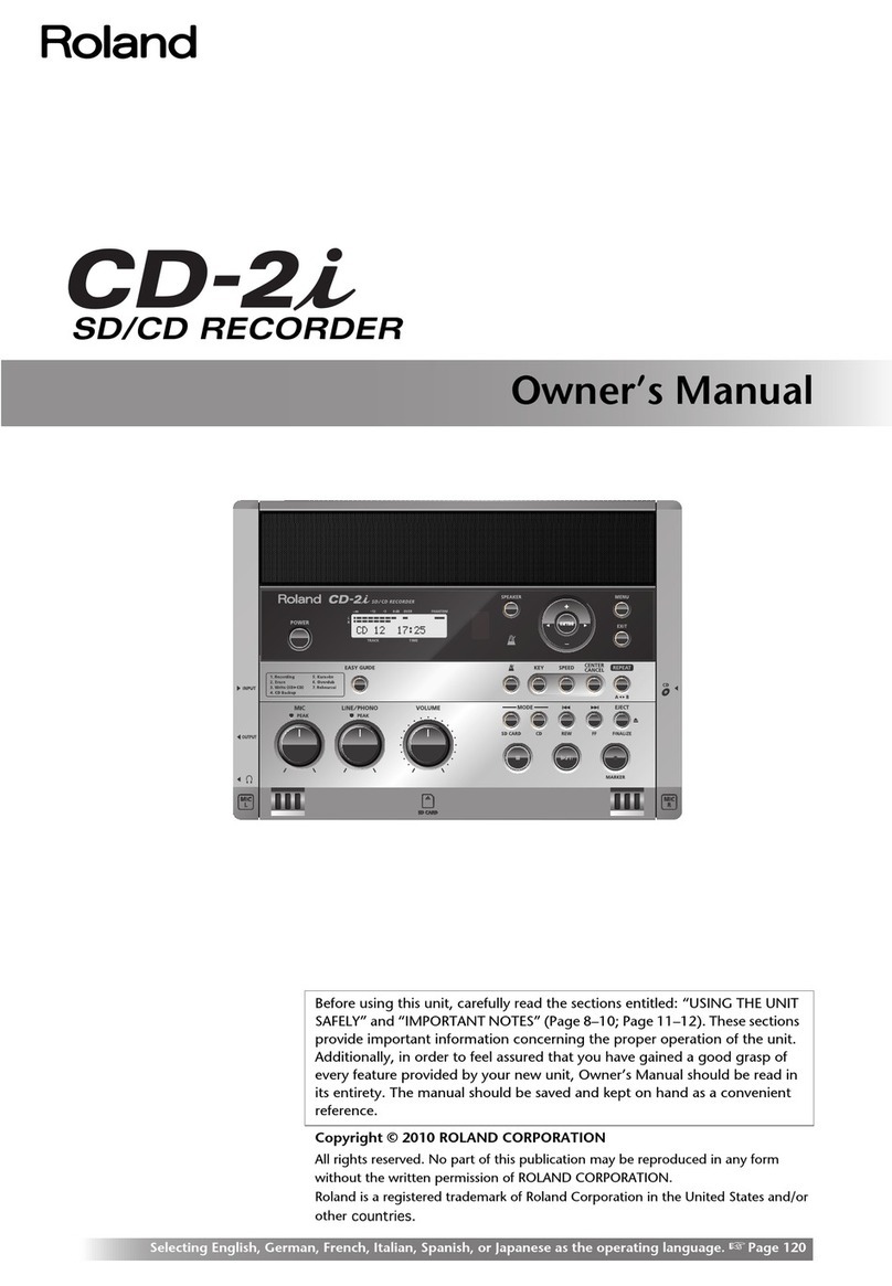 Roland CD-2i owner's manual