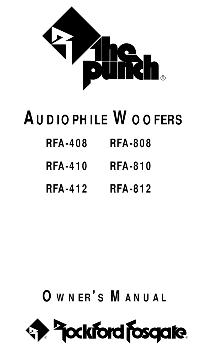 Rockford Fosgate RFA-408 owner's manual